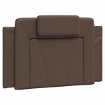 vidaXL Pat cu saltea, maro, 90x200 cm, piele ecologică