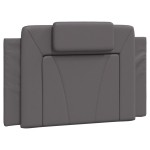 vidaXL Pat cu saltea, gri, 90x200 cm, piele ecologică vidaXL Pat cu saltea, gri, 90x200 cm, piele ecologică