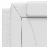 vidaXL Pat cu saltea, alb, 100x200 cm, piele ecologică vidaXL Pat cu saltea, alb, 100x200 cm, piele ecologică