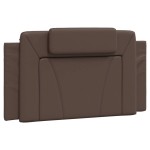 vidaXL Pat cu saltea, maro, 100x200 cm, piele ecologică vidaXL Pat cu saltea, maro, 100x200 cm, piele ecologică