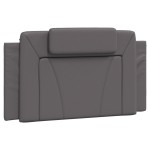 vidaXL Pat cu saltea, gri, 100x200 cm, piele ecologică vidaXL Pat cu saltea, gri, 100x200 cm, piele ecologică