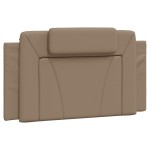 vidaXL Pat cu saltea, cappuccino, 100x200cm piele ecologică