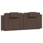 vidaXL Pat cu saltea, maro, 120x200 cm, piele ecologică vidaXL Pat cu saltea, maro, 120x200 cm, piele ecologică