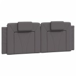 vidaXL Pat cu saltea, gri, 120x200 cm, piele ecologică vidaXL Pat cu saltea, gri, 120x200 cm, piele ecologică