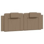 vidaXL Pat cu saltea, cappuccino, 140x200cm piele ecologică