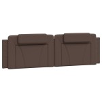 vidaXL Pat cu saltea, maro, 180x200 cm, piele ecologică vidaXL Pat cu saltea, maro, 180x200 cm, piele ecologică