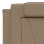 vidaXL Pat cu saltea, cappuccino, 180x200cm piele ecologică vidaXL Pat cu saltea, cappuccino, 180x200cm piele ecologică