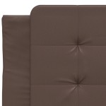vidaXL Pat cu saltea, maro, 80x200 cm, piele ecologică