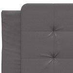 vidaXL Pat cu saltea, gri, 80x200 cm, piele ecologică vidaXL Pat cu saltea, gri, 80x200 cm, piele ecologică