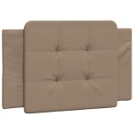 vidaXL Pat cu saltea, cappuccino, 80x200 cm piele ecologică vidaXL Pat cu saltea, cappuccino, 80x200 cm piele ecologică