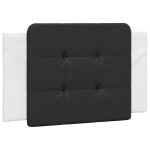 vidaXL Pat cu saltea, alb și negru, 80x200 cm, piele ecologică
