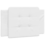 vidaXL Pat cu saltea, alb, 90x190 cm, piele ecologică