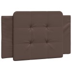 vidaXL Pat cu saltea, maro, 90x190 cm, piele ecologică
