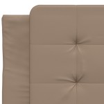 vidaXL Pat cu saltea, cappuccino, 90x200 cm piele ecologică vidaXL Pat cu saltea, cappuccino, 90x200 cm piele ecologică
