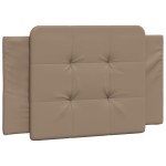 vidaXL Pat cu saltea, cappuccino, 100x200cm piele ecologică