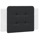 vidaXL Pat cu saltea, alb și negru, 100x200 cm, piele ecologică vidaXL Pat cu saltea, alb și negru, 100x200 cm, piele ecologică