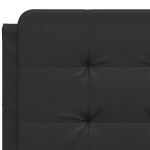 vidaXL Pat cu saltea, negru, 120x200 cm, piele ecologică