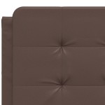 vidaXL Pat cu saltea, maro, 120x200 cm, piele ecologică vidaXL Pat cu saltea, maro, 120x200 cm, piele ecologică