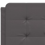 vidaXL Pat cu saltea, gri, 120x200 cm, piele ecologică vidaXL Pat cu saltea, gri, 120x200 cm, piele ecologică
