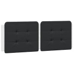 vidaXL Pat cu saltea, alb și negru, 120x200 cm, piele ecologică vidaXL Pat cu saltea, alb și negru, 120x200 cm, piele ecologică