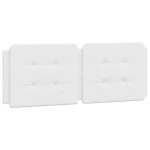 vidaXL Pat cu saltea, alb, 140x190 cm, piele ecologică