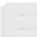 vidaXL Pat cu saltea, alb, 140x200 cm, piele ecologică