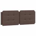 vidaXL Pat cu saltea, maro, 140x200 cm, piele ecologică vidaXL Pat cu saltea, maro, 140x200 cm, piele ecologică