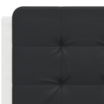 vidaXL Pat cu saltea, alb și negru, 140x200 cm, piele ecologică vidaXL Pat cu saltea, alb și negru, 140x200 cm, piele ecologică