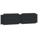 vidaXL Pat cu saltea, negru, 160x200 cm, piele ecologică