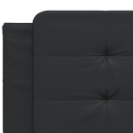 vidaXL Pat cu saltea, negru, 160x200 cm, piele ecologică