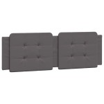 vidaXL Pat cu saltea, gri, 160x200 cm, piele ecologică vidaXL Pat cu saltea, gri, 160x200 cm, piele ecologică