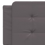 vidaXL Pat cu saltea, gri, 160x200 cm, piele ecologică vidaXL Pat cu saltea, gri, 160x200 cm, piele ecologică