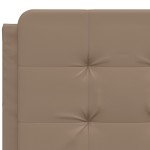 vidaXL Pat cu saltea, cappuccino, 160x200cm piele ecologică
