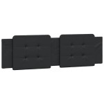 vidaXL Pat cu saltea, negru, 180x200 cm, piele ecologică