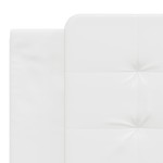 vidaXL Pat cu saltea, alb, 180x200 cm, piele ecologică vidaXL Pat cu saltea, alb, 180x200 cm, piele ecologică