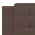 vidaXL Pat cu saltea, maro, 180x200 cm, piele ecologică vidaXL Pat cu saltea, maro, 180x200 cm, piele ecologică