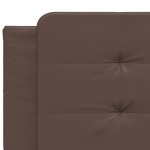 vidaXL Pat cu saltea, maro, 200x200 cm, piele ecologică