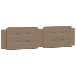vidaXL Pat cu saltea, cappuccino, 200x200 cm, piele ecologică vidaXL Pat cu saltea, cappuccino, 200x200 cm, piele ecologică