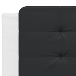 vidaXL Pat cu saltea, alb și negru, 200x200 cm, piele ecologică vidaXL Pat cu saltea, alb și negru, 200x200 cm, piele ecologică