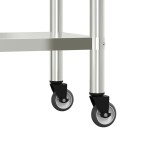vidaXL Masă bucătărie cu raft superior, 110x55x120 cm, oțel inoxidabil vidaXL Masă bucătărie cu raft superior, 110x55x120 cm, oțel inoxidabil