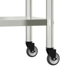 vidaXL Masă bucătărie cu raft superior, 110x30x150 cm, oțel inoxidabil vidaXL Masă bucătărie cu raft superior, 110x30x150 cm, oțel inoxidabil