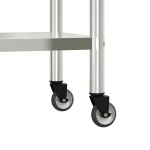 vidaXL Masă bucătărie cu raft superior, 110x55x150 cm, oțel inoxidabil vidaXL Masă bucătărie cu raft superior, 110x55x150 cm, oțel inoxidabil