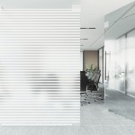 vidaXl Folie fereastră, 4 buc., mată, model dungi, PVC
