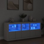 vidaXL Dulap cu lumini LED, alb, 162x37x67 cm vidaXL Dulap cu lumini LED, alb, 162x37x67 cm