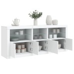 vidaXL Dulap cu lumini LED, alb, 162x37x67 cm vidaXL Dulap cu lumini LED, alb, 162x37x67 cm