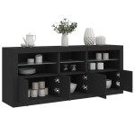 vidaXL Dulap cu lumini LED, negru, 162x37x67 cm vidaXL Dulap cu lumini LED, negru, 162x37x67 cm