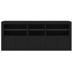 vidaXL Dulap cu lumini LED, negru, 162x37x67 cm vidaXL Dulap cu lumini LED, negru, 162x37x67 cm
