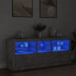 vidaXL Dulap cu lumini LED, gri beton, 162x37x67 cm vidaXL Dulap cu lumini LED, gri beton, 162x37x67 cm
