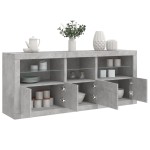 vidaXL Dulap cu lumini LED, gri beton, 162x37x67 cm vidaXL Dulap cu lumini LED, gri beton, 162x37x67 cm