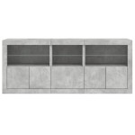 vidaXL Dulap cu lumini LED, gri beton, 162x37x67 cm vidaXL Dulap cu lumini LED, gri beton, 162x37x67 cm